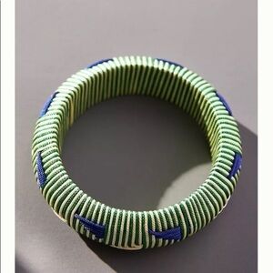 Anthropologie Green Woven Bracelet